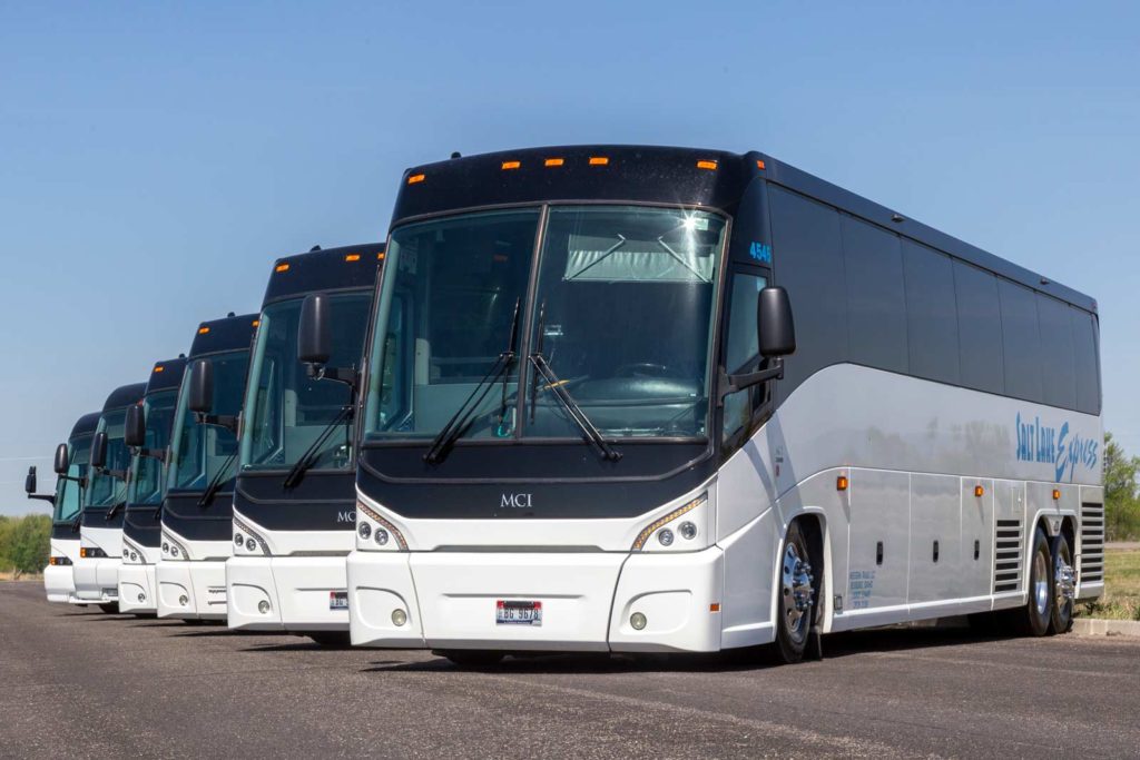 55 Passenger buses for rent in Las Vegas.